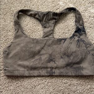 Tie-Dye Racerback Sports Bralette - Brown